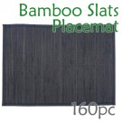 Bamboo Slats Placemat - Black - 160pc