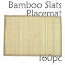 Bamboo Slats Placemat - Natural - 160pc