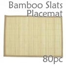 Bamboo Slats Placemat - Natural - 80pc