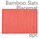 Bamboo Slats Placemat - Red - 8pc