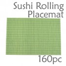 Bamboo Placemat / Sushi Rolling Style - Green - 160pc