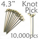 Bamboo Knot Picks 4.3 - Black - Case of 10,000 Pieces