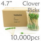 Clover/Shamrock Picks 4.7 Long - Case of 10,000 pc