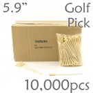 Golf Tee Picks 5.9 Long - Natural - Case of 10,000 pc