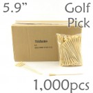 Golf Tee Picks 5.9 Long - Natural - Box of 1000 pc