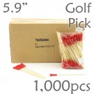 Golf Tee Picks 5.9 Long - Red - Box of 1000 pc