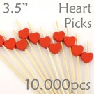 Heart Picks - 3.5 - Case of 10,000 pc