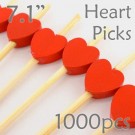 Heart Picks - 7.1 - Box of 1000 pc
