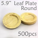 Bamboo Leaf Round Plate 5.9" -500 pc.