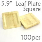 Bamboo Leaf Square Plate 5.9" -100 pc.