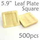 Bamboo Leaf Square Plate 5.9" -500 pc.