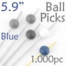 Ball Picks  5.9 Long - Blue - Box of 1000 pc