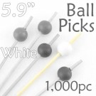 Ball Picks  5.9 Long - White - Box of 1000 pc