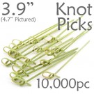 Bamboo Knot Picks 3.9 - Green - Case of 10,000 Pieces