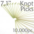 Bamboo Knot Picks 7.1 - Green - Case of 10,000 Pieces