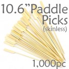 Bamboo Paddle Picks 10.6 - Skinless - box of 1000 Pieces