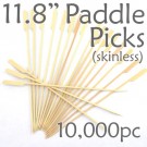 Bamboo Paddle Picks 11.8 - Skinless - case of 10,000 Pieces