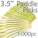 Bamboo Paddle Picks 3.5 - Green - box of 1000 Pieces